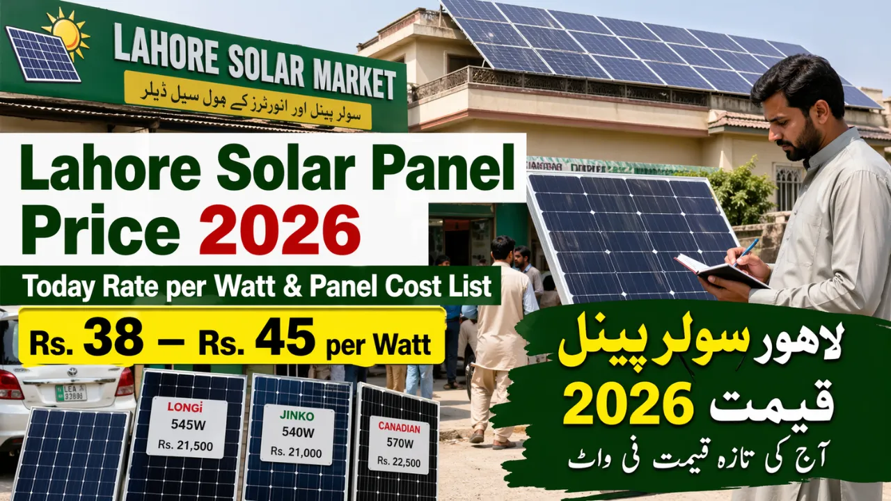 Lahore Solar Panel Price 2026 Today Update per Watt and Panel Cost List